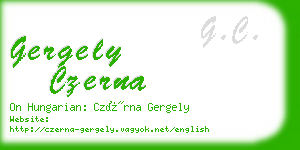 gergely czerna business card